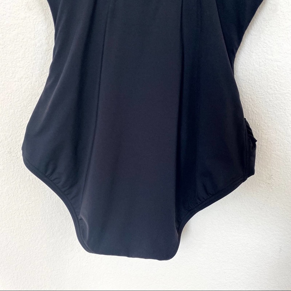[Tommy Bahama] Black One Piece Ruched Swimsuit - Picture 7 of 11